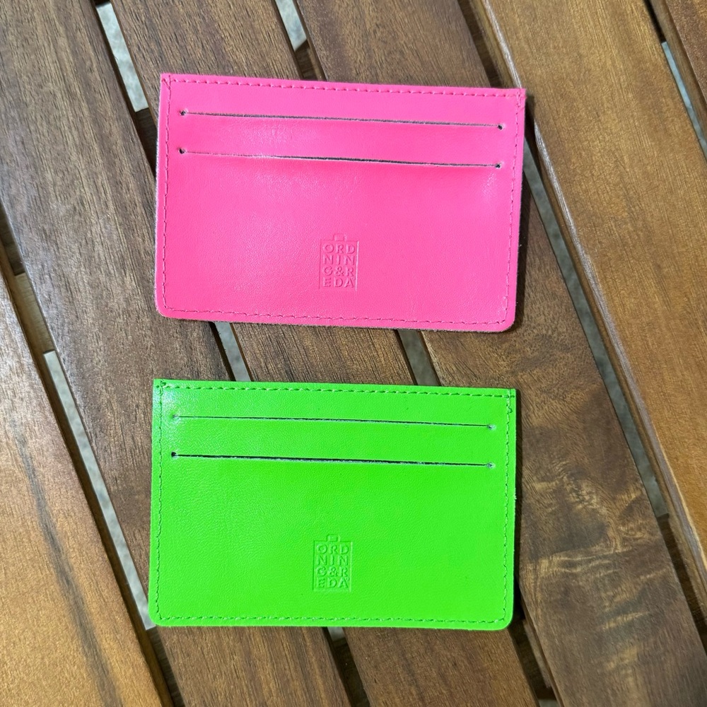 NWOT/ ORDNING & REDA / 2pk card holder /leather/Wallets/Accessories
